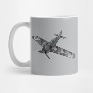 Focke-Wulf FW-190 in gray camo Mug